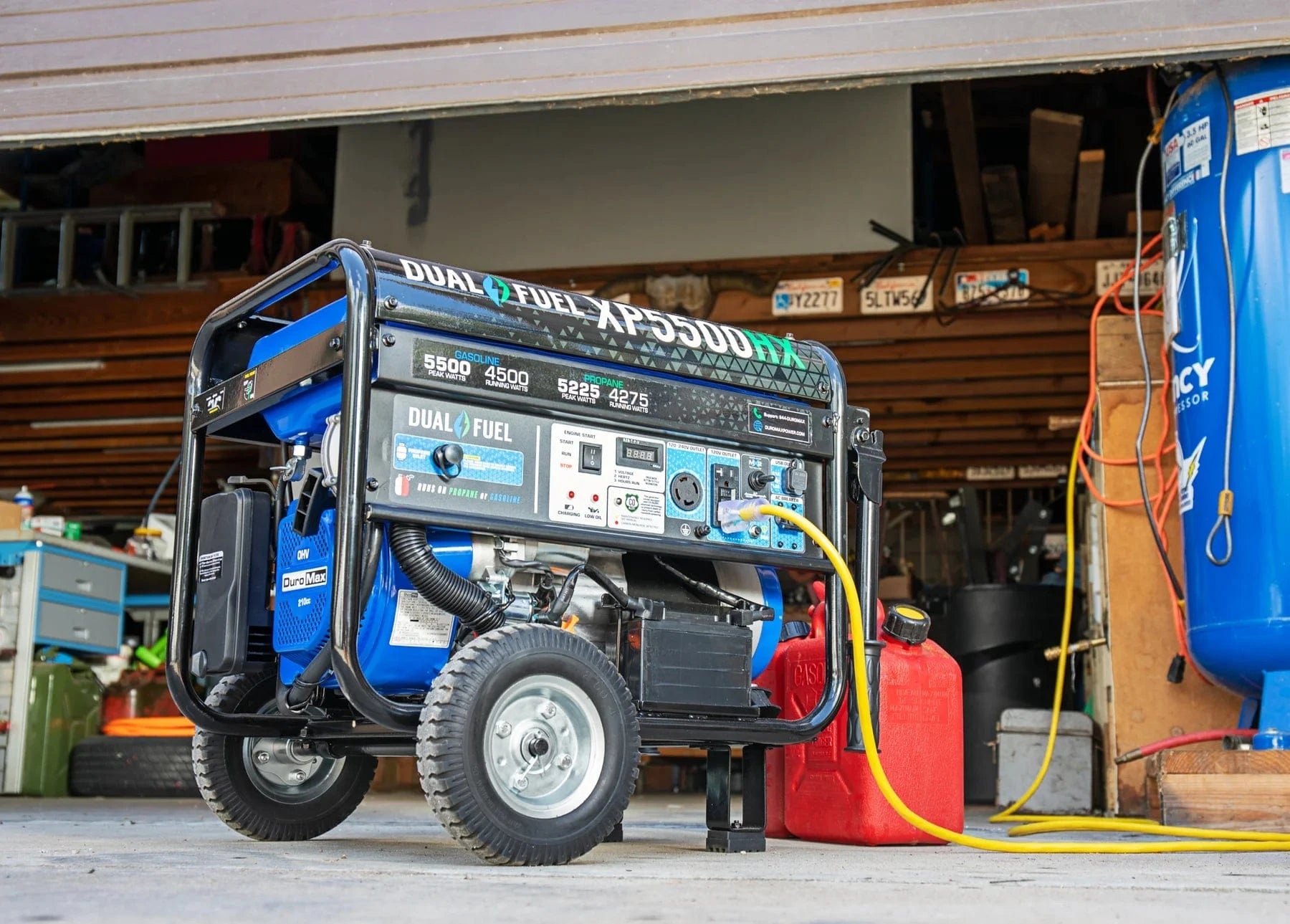 Duromax 5,500 Watt Dual Fuel Portable HX Generator w/ CO Alert - AllProGenerators