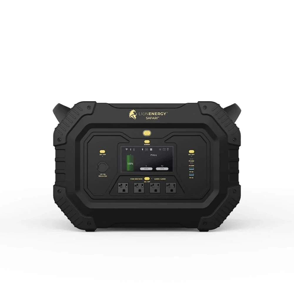 LION ENERGY SAFARI – Solar Generator | Portable Lithium Power Station - AllProGenerators