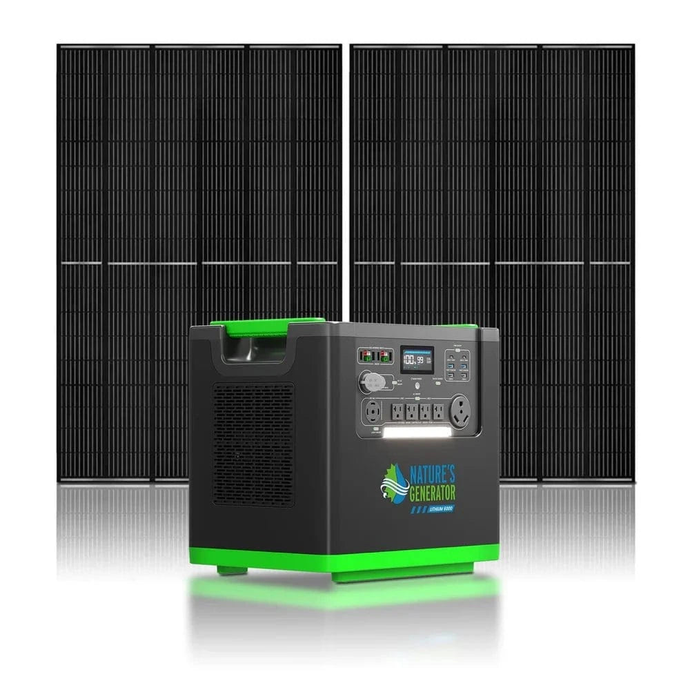 Nature's Generator Lithium 6000 with Solar Panel - AllProGenerators