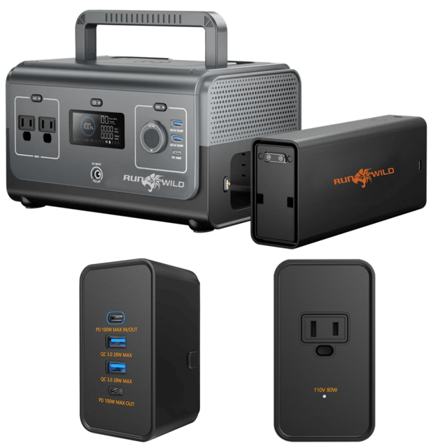 RUNWILD 600W Mini Power Station – Standard & Expansion Bundle | AllProGenerators - AllProGenerators