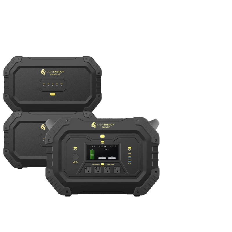 Safari+2 XPs Portable Power Station Bundle | Lion Energy Solar Generator Kit - AllProGenerators