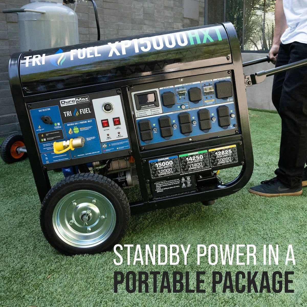 15,000 Watt Electric Start Tri - Fuel Portable Generator - AllProGenerators