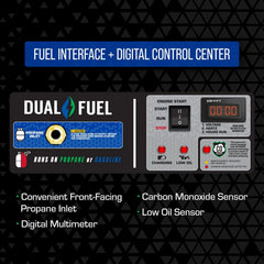 Duromax 5,500 Watt Dual Fuel Portable HX Generator w/ CO Alert - AllProGenerators