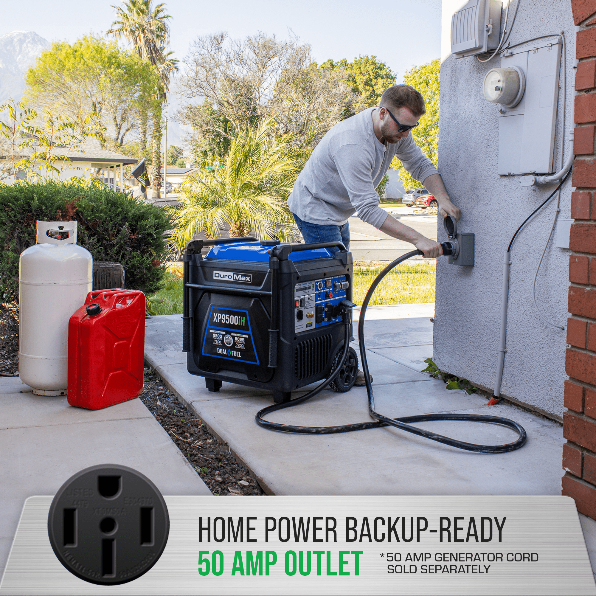 Duromax 9500 Watt Dual Fuel Inverter Generator w/ CO Alert - AllProGenerators