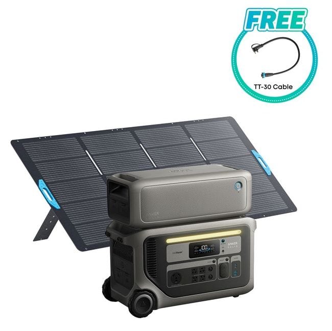 Anker F3000 + Extra Battery + 400W Solar Panel - AllProGenerators
