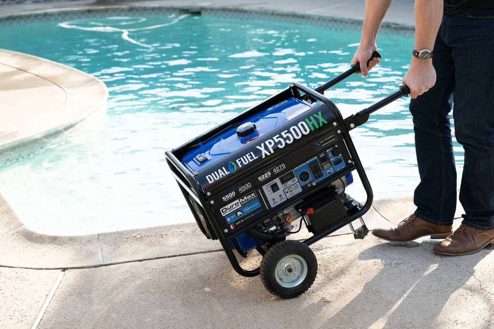 Duromax 5,500 Watt Dual Fuel Portable HX Generator w/ CO Alert - AllProGenerators