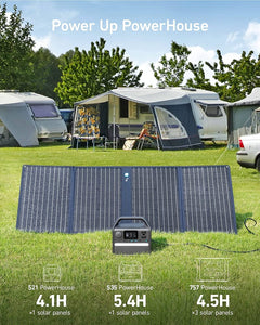 Anker Solix 100W portable solar panel unfolded outdoors