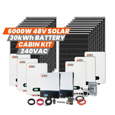 Rich Solar 6000W 48V 240V Cabin Kit Complete Solar Power System - AllProGenerators