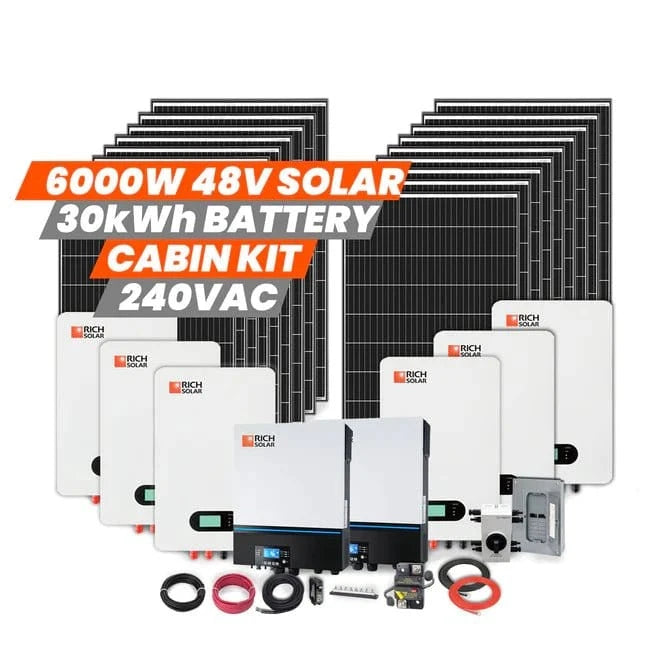 Rich Solar 6000W 48V 240V Cabin Kit Complete Solar Power System - AllProGenerators