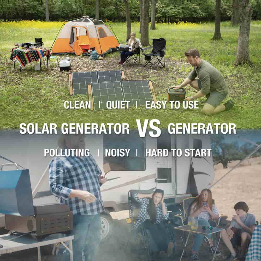Jackery Solar Generator 1000 (Jackery 1000 + 2 x SolarSaga 100W solar panels) - AllProGenerators