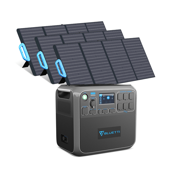 発電機・ポータブル電源 BLUETTI AC200P&Solar Panel 120W x 3 Bluetti AC200P with 3 X PV120W solar panels 2000 WATT