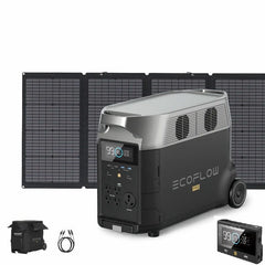 EcoFlow DELTA Pro + 220W Solar Panel + Bag + MC4 Extension Cable + Remote Control - AllProGenerators