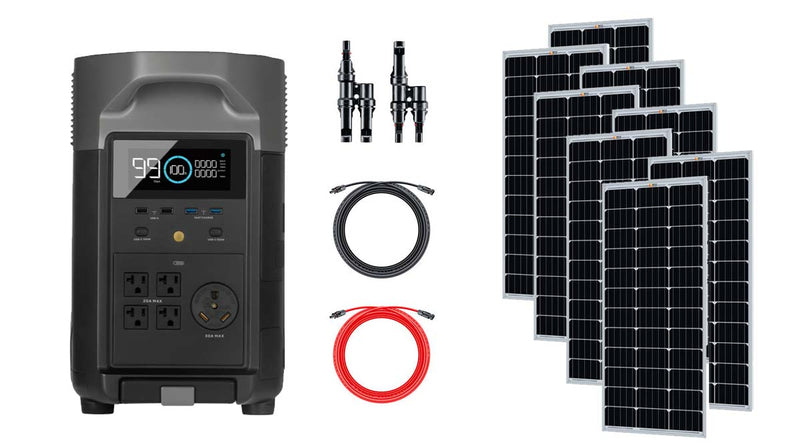 EcoFlow DELTA Pro Portable Power Station with 800 Watts of Solar Panels - AllProGenerators