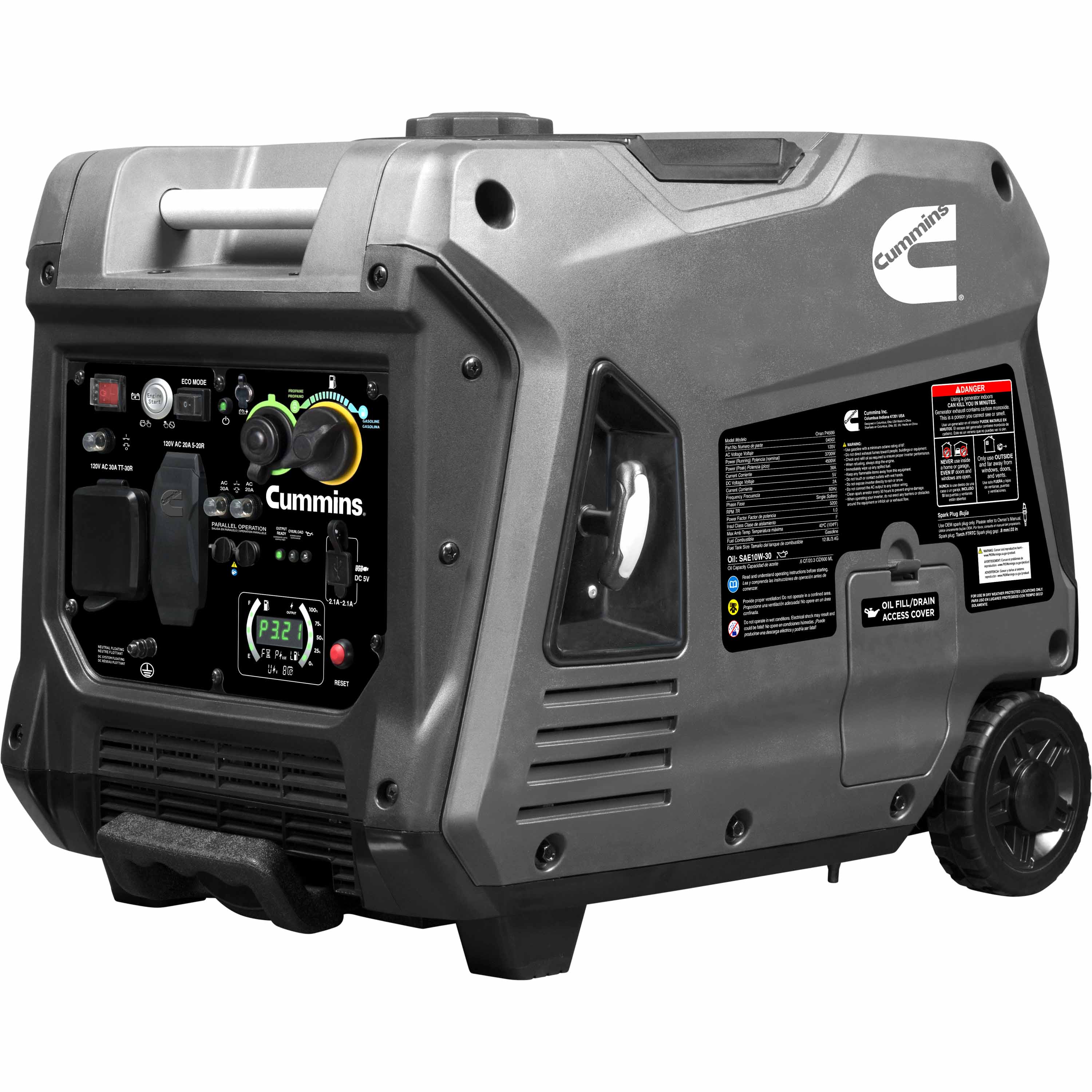 Cummins Onan P4500DF Dual - Fuel Inverter Generator - AllProGenerators