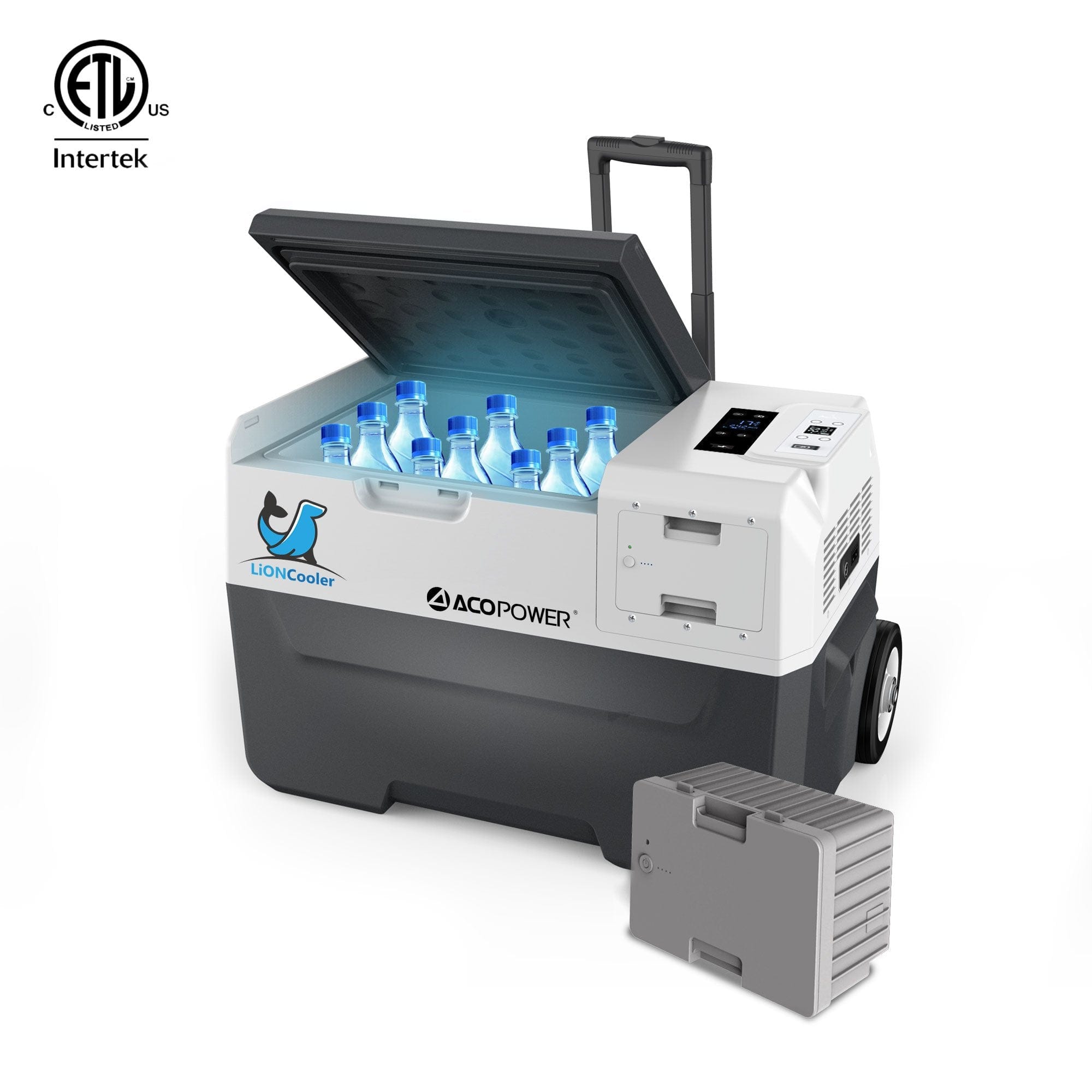 ACOPOWER LionCooler X30A Combo, 32 Quarts Solar Freezer & Extra 173Wh Battery (2 Batteries) - AllProGenerators