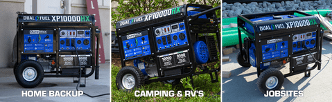 DuroMax XP10000HX 10,000 - Watt 439cc Dual Fuel Gas Propane Portable Generator with CO Alert - AllProGenerators