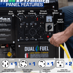 DuroMax XP12000EH 12000 - Watt Portable Hybrid Gas Propane Generator "The Beast" - AllProGenerators