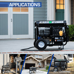 DuroMax XP12000EH 12000 - Watt Portable Hybrid Gas Propane Generator "The Beast" - AllProGenerators