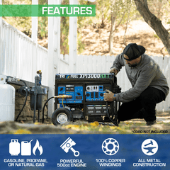 Duromax XP13000HXT 13,000 Watt Tri Fuel Generator w/ CO Alert - AllProGenerators