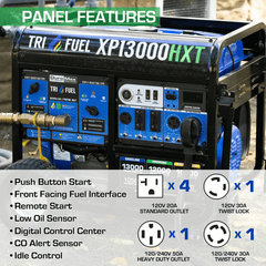 Duromax XP13000HXT 13,000 Watt Tri Fuel Generator w/ CO Alert - AllProGenerators