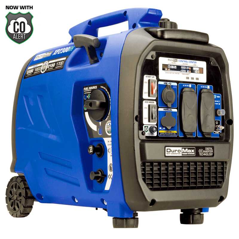 DuroMax XP2300iH 2300 - Watt 80cc Dual Fuel Digital Inverter Hybrid Portable Generator with CO Alert - AllProGenerators