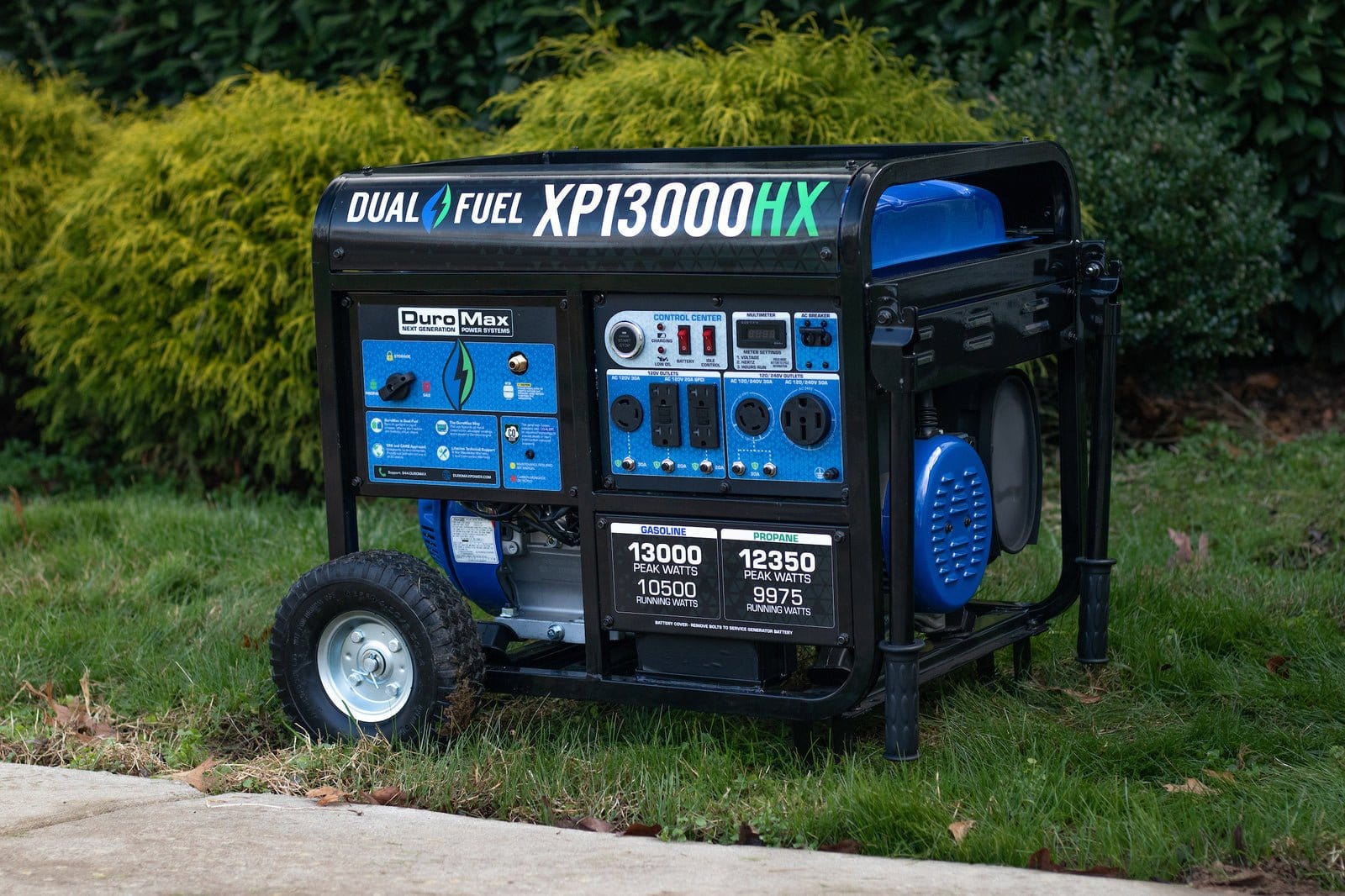 Duromax XP13000HX Watt Dual Fuel Portable Generator with CO Alert - AllProGenerators