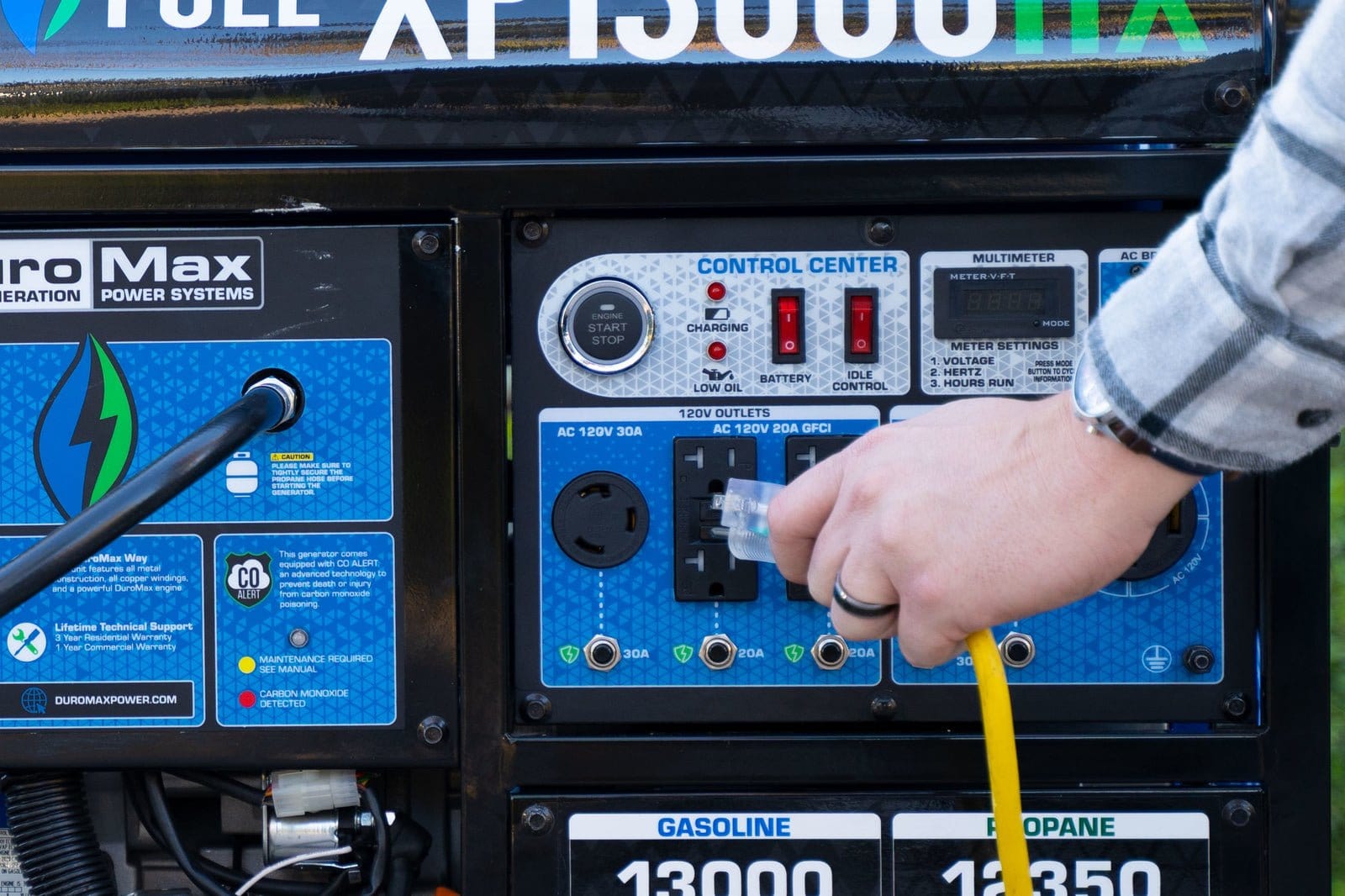 Duromax XP13000HX Watt Dual Fuel Portable Generator with CO Alert - AllProGenerators
