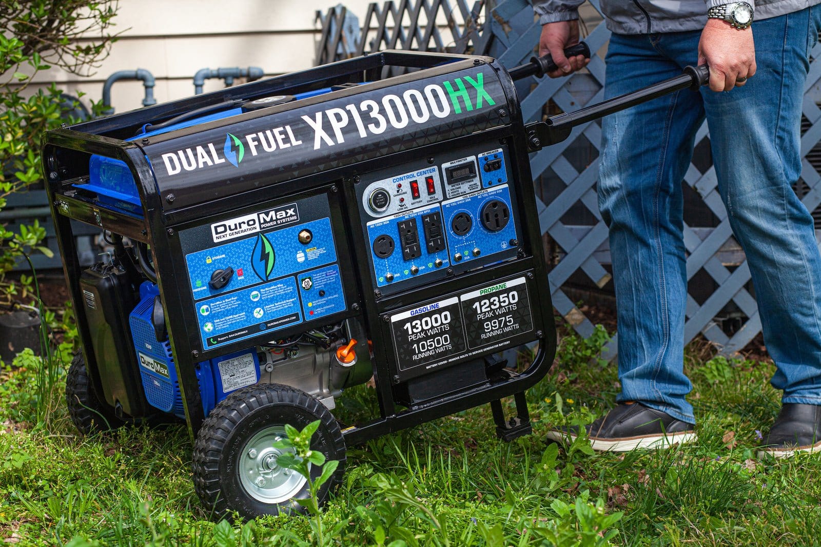 Duromax XP13000HX Watt Dual Fuel Portable Generator with CO Alert - AllProGenerators