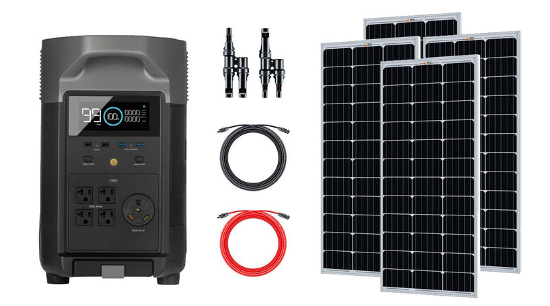 EcoFlow DELTA Pro Portable Power Station with 400 Watts of Solar Panels - AllProGenerators