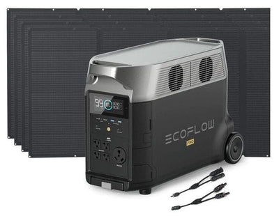 Ecoflow Delta Pro Solar Generator with 1600 Watts of Solar Panels 4 X 400 Watt Panels - AllProGenerators