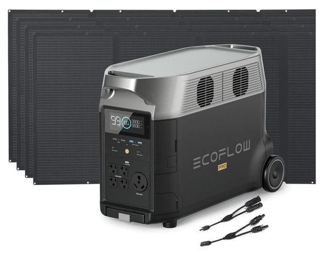 Ecoflow Delta Pro Solar Generator with 1600 Watts of Solar Panels 4 X 400 Watt Panels - AllProGenerators