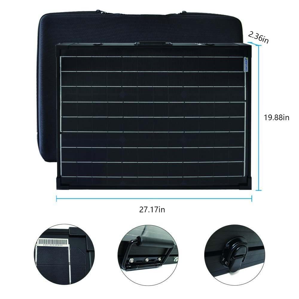 ACOPOWER 100W Foldable Solar Panel Kit, Waterproof ProteusX 20A Charge Controller (New Launched) - AllProGenerators