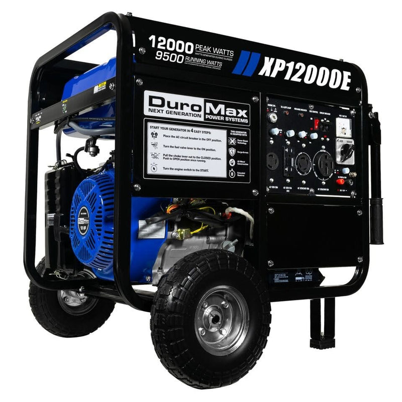 DuroMax XP12000E 12000 Watt 18 HP Portable Gas Generator - The