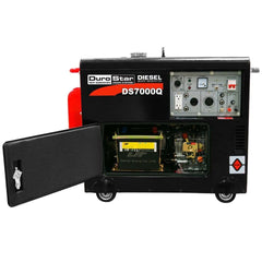 DuroStar DS7000Q 6,500 Watt Enclosed Diesel Portable Generator - Remote Start - AllProGenerators