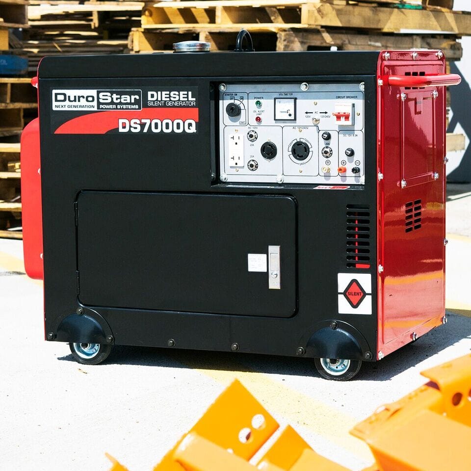 DuroStar DS7000Q 6,500 Watt Enclosed Diesel Portable Generator - Remote Start - AllProGenerators