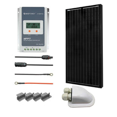 100 Watts All Black Monocrystalline Solar RV Kits - AllProGenerators