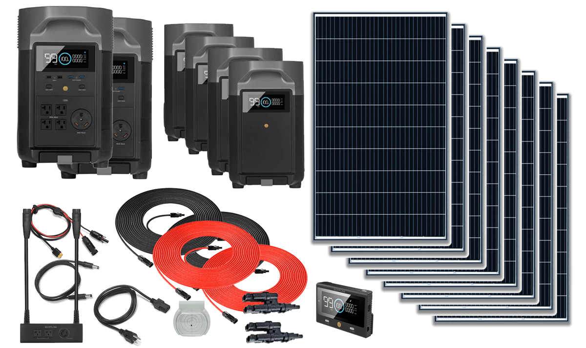 Ecoflow Delta Pro X2 - 21.6KWH and 2,680 Watts of Solar Complete Solar Generator - AllProGenerators