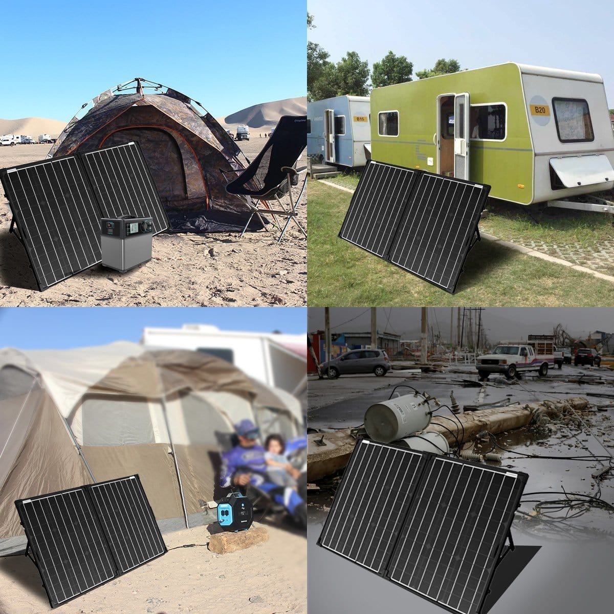 ACOPOWER 100W Foldable Solar Panel Kit, Waterproof ProteusX 20A Charge Controller (New Launched) - AllProGenerators