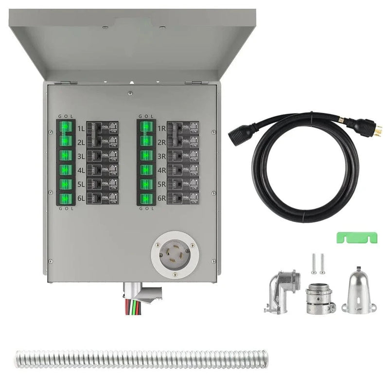 NATURE'S GENERATOR 12 - CIRCUIT 120/240V 30A NON - AUTOMATIC POWER TRANSFER SWITCH - AllProGenerators