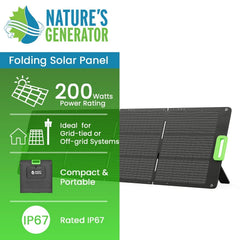 Nature's Generator 200W Folding Solar Panel - AllProGenerators
