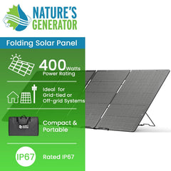Nature's Generator 400W Folding Solar Panel | High-Efficiency Portable Solar Charging - AllProGenerators
