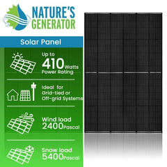 410 Watt Monocrystalline Solar Panel (2 Pack) - AllProGenerators