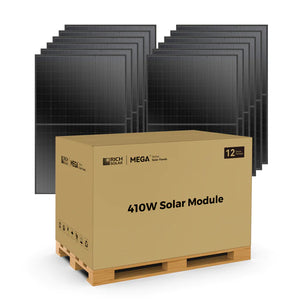 MEGA 410 Watt Monocrystalline Solar Panel | High Efficiency | Black Mono-facial Module | Grid-Tie | Off-Grid