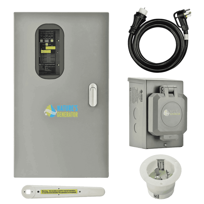 50A Automatic Transfer Switch for Solar & Home Backup Power (Up to 24 Circuits) - AllProGenerators