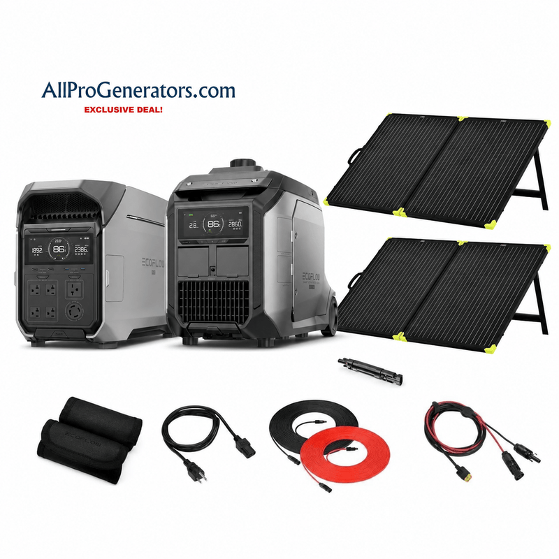 EcoFlow DELTA Pro 3 + Smart Generator 4000 Solar Kit