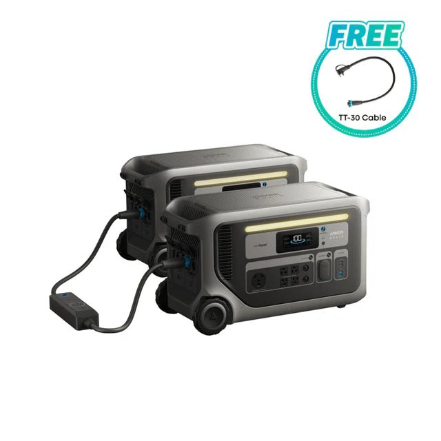 Anker F3000 X2 with Double Power Hub – 240V / 7200W Solar Generator System - AllProGenerators