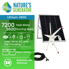 Nature's Generator L3600 solar and wind generator system