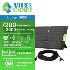 Nature's Generator L3600 Solar Generator | 3600W LiFePO4 - AllProGenerators