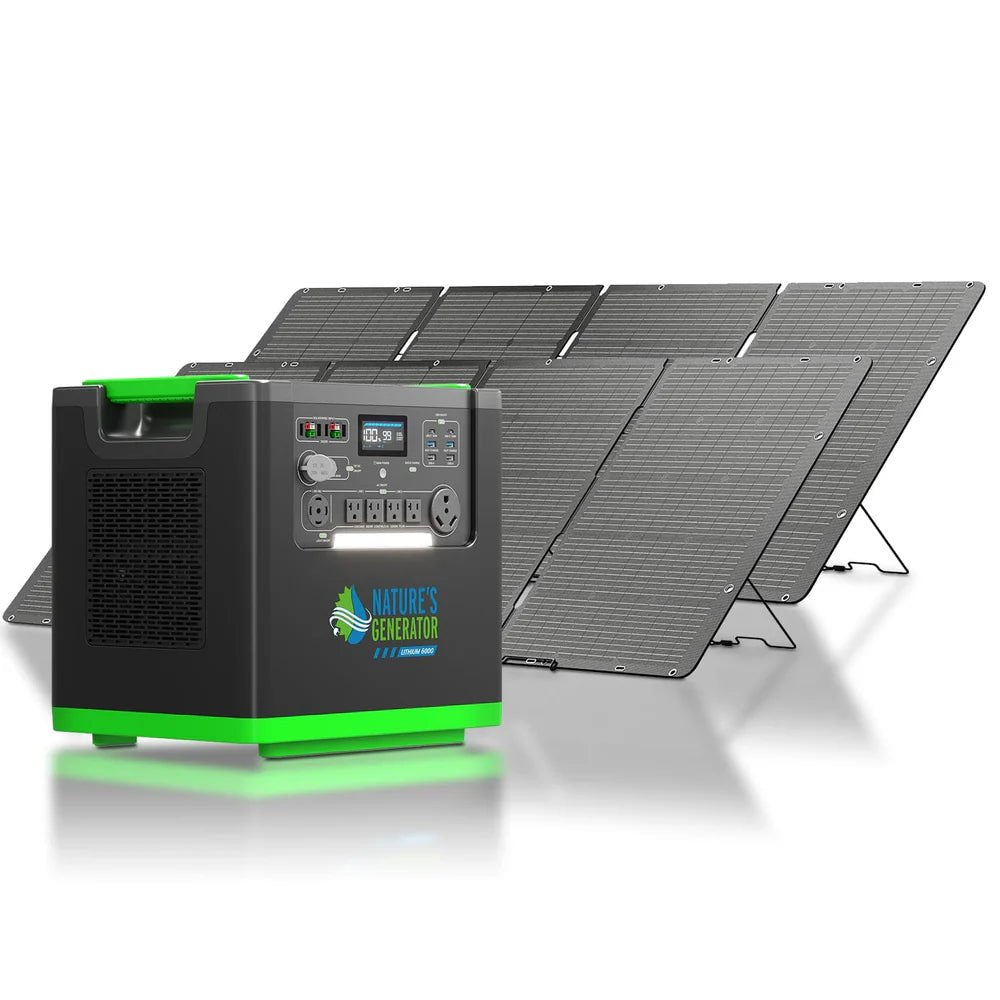 Nature's Generator Lithium 6000 with Solar Panel - AllProGenerators