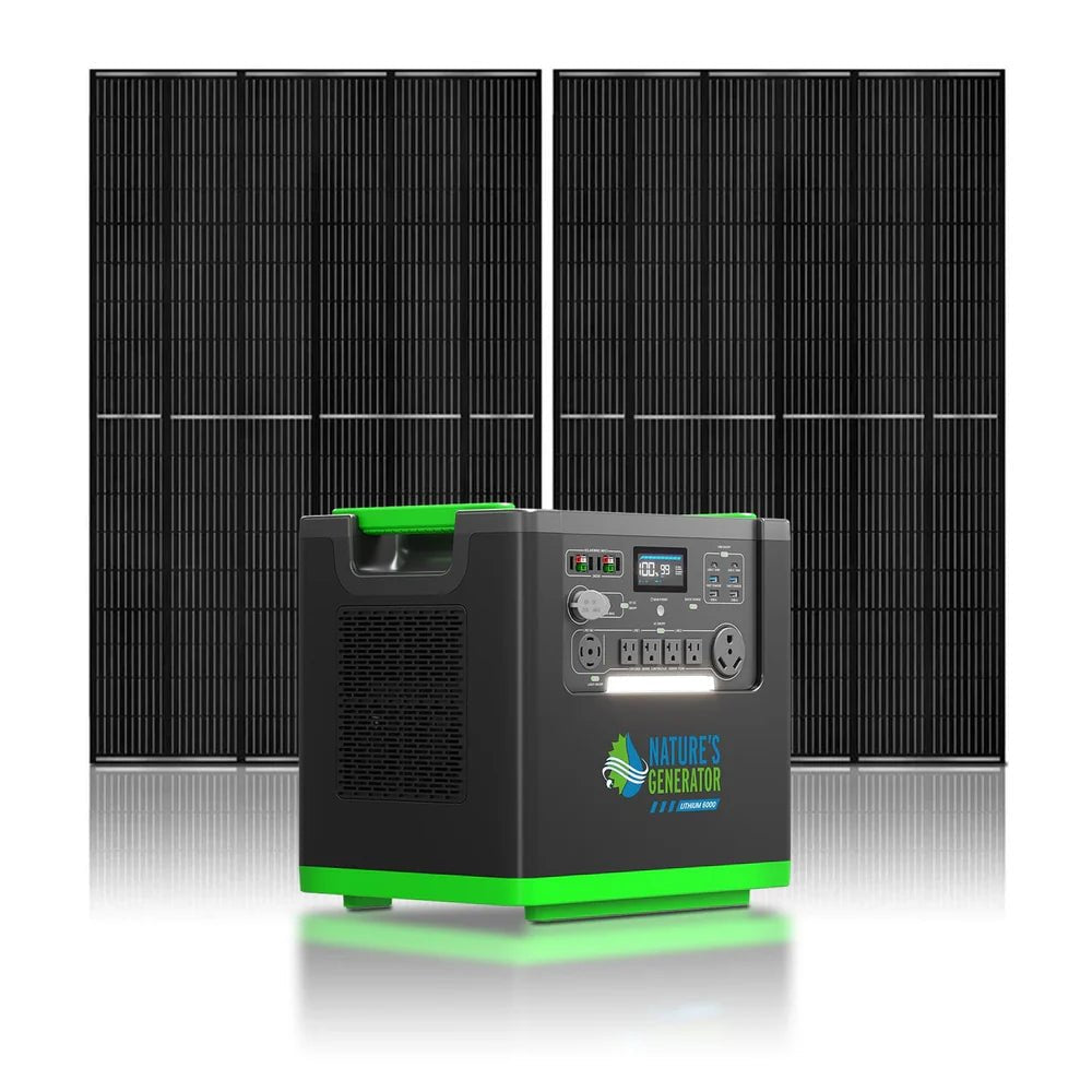 Nature's Generator Lithium 6000 with Solar Panel - AllProGenerators